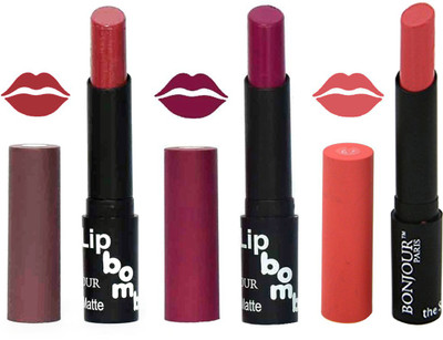 

Bonjour Paris Super Matte Lipstick Combo 191(Multicolor,, 10.5 g)