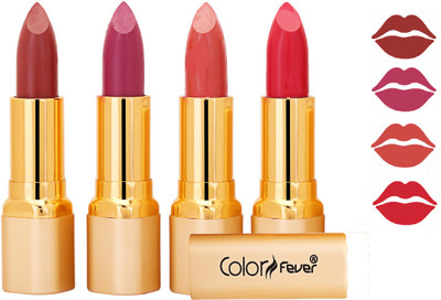 

Color Fever Exclusive Long Lasting Intense Wear Matte Lipstick (Multicolor) 03(Mauve, Plum, Peach, Neon, 16.8 g)
