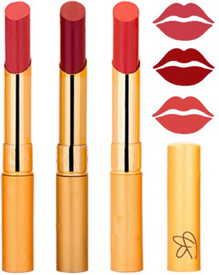 

Rythmx Mauve+Mahroon+Reddish Orange Color Lipstick Combo 301(Multicolor,)