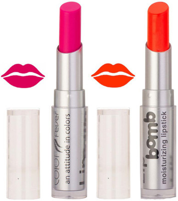 

Color Fever Creamy Matte profissional77160423Neon Pink, Neon Orange Lipstick(Neon Pink, Neon Orange, 6.4 g)