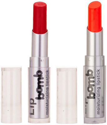 

Color Fever Creamy Matte Limited Offer77160412Red, Neon Orange Lipstick Set(Red, Neon Orange, 6.4 g)
