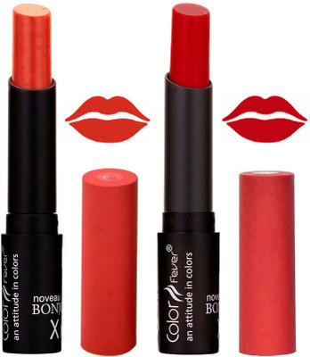 

Color Fever Brick Orange Creamy Matte Offer Lipstick Set-15-18(Dark Orange, Red, 7 g)
