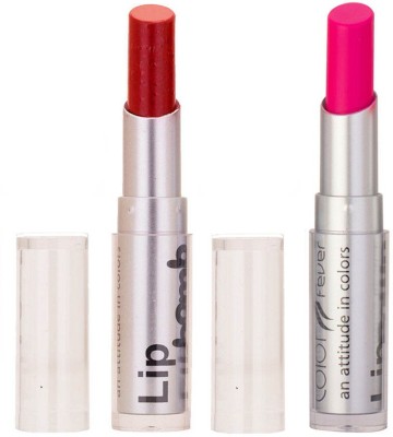 Color Fever Creamy Matte Limited Offer77160393Maroon, Dark Red Lipstick Set(Neon Pink, Maroon, 6.4 g)