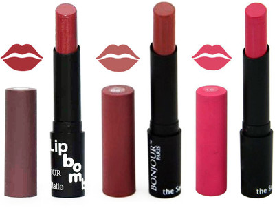 

Bonjour Paris Super Matte Lipstick Combo 137(Multicolor,, 10.5 g)