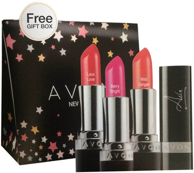 

Avon Signature Collection Ultra Color Lipstick SPF 15(Lava Love, Berry Bright, Wild Ginger, 11.4 g)