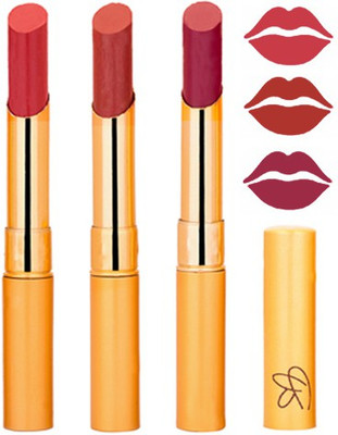 

Rythmx Mauve+Brik Red+Plum Purple Color Lipstick Combo 323(Multicolor,)