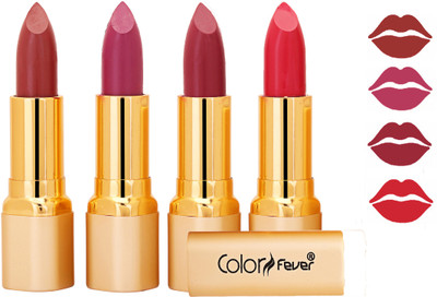 

Color Fever Exclusive Long Lasting Intense Wear Matte Lipstick (Multicolor) 24(Mauve, Plum, Mauve, Neon, 16.8 g)