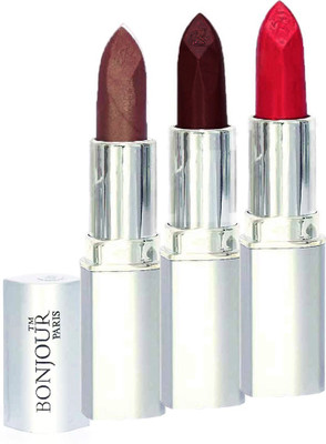 

Bonjour Professional 0215 Coffee Maroon Neon Pink Lipstick(Maroon, Coffee, Neon Pink, 11.4 g)