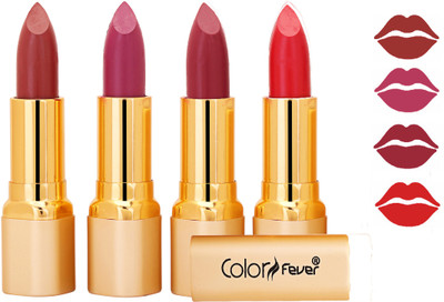 

Color Fever Exclusive Long Lasting Intense Wear Matte Lipstick (Multicolor) 28(Mauve, Plum, Mauve, Red, 16.8 g)
