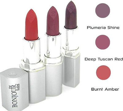

Bonjour Paris Purple Lipstick Combo 17 27 28(Multicolor,, 12 g)