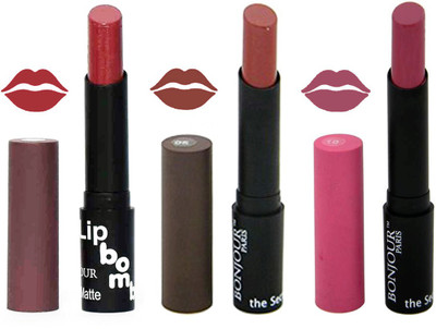 

Bonjour Paris Super Matte Lipstick Combo 119(Multicolor,, 10.5 g)