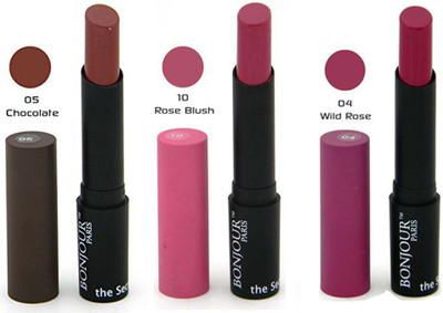 

Bonjour Paris Color Cap Lipstick 04-05-10(Multicolor, 10.2 g)