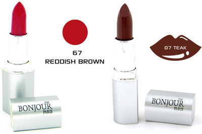 

Bonjour Paris Silver Lipstick Set 16(Red, Teak, 8 g)