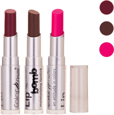 

Color Fever New Delhi Girls Selected Color Lipstick 102(Wine, Brown, Neon Pink, 9.6 g)