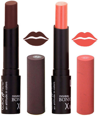 

Color Fever Coffee Creamy Matte Offer Lipstick Set-02-07(Coffee, Peach, 7 g)