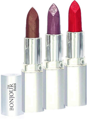 

Bonjour Professional 0290 Coffee Purple Neon Pink Lipstick(Purple, Coffee, Neon Pink, 11.4 g)