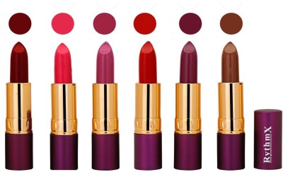 

Rythmx Long Lasting Lipstick (Pack of 6) 1820(Sahde-0123)