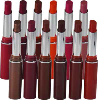 

Midie Crystal Moisturising Lipstick Pack of 12(D, 2 g)