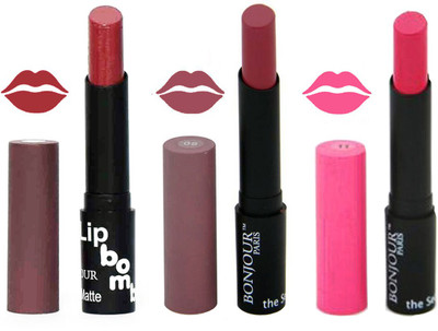 

Bonjour Paris Super Matte Lipstick Combo 153(Multicolor,, 10.5 g)