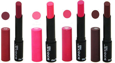 

Bonjour Paris Creamy Matte Lipstick 0502168 A(Pink, Romance, Wine, Brown, 14 g)