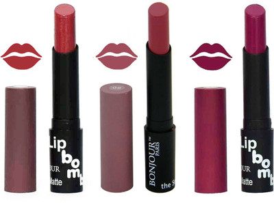 

Bonjour Paris Super Matte Lipstick Combo 155(Multicolor,, 10.5 g)