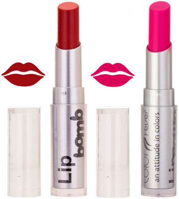 

Color Fever Creamy Matte profissional77160401Dark Red, Neon Pink Lipstick(Dark Red, Neon Pink, 6.4 g)