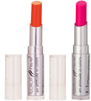 

Color Fever Creamy Matte Limited Offer77160363Orange, Neon Pink Lipstick Set(Orange, Neon Pink, 6.4 g)