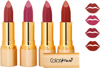 

Color Fever Exclusive Long Lasting Intense Wear Matte Lipstick (Multicolor) 25(Mauve, Plum, Mauve, Dry Orange, 16.8 g)