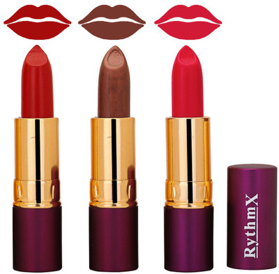 

Rythmx Rich Crème Lipstick In Peaches Brown,Brown,Chilly Red Sahdes 569(Brown)