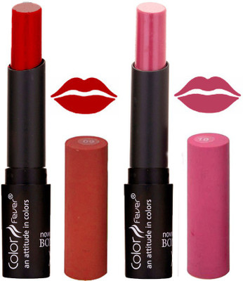 

Color Fever Red Creamy Matte Lipstick-09-10(Red, Wine, 7 g)