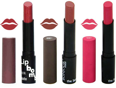 

Bonjour Paris Super Matte Lipstick Combo 125(Multicolor,, 10.5 g)