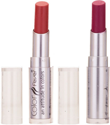 

Color Fever Creamy Matte Limited Offer77160211Peach, Purple Lipstick Set(Peach, Purple, 6.4 g)