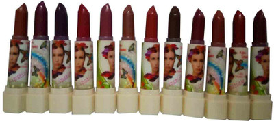 

Kwality Beautiful Lipstick Pack-DCF- of 12(12 Multicolor)