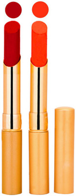 

Rythmx Creamy Matte Long Lasing Premium Lipstick (Orange, And Red Lip Colors)(Orange, Red)