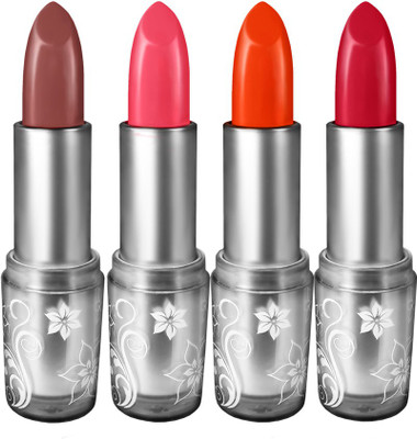 

Organistick Organistick Lipstick Combo Pack: Madona Red, Light Maroon, Light Pink and Ocean Mauve(Multicolor, 16 g)