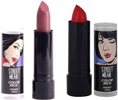 Street Wear Ps Sexy & Reviting Rouge Setof2 Lipstick(Multi)