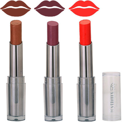 

Rythmx Smooth Matte Coffe brown,Purple,Mauvish Plum Ultimate Shades Lipstick(Red)