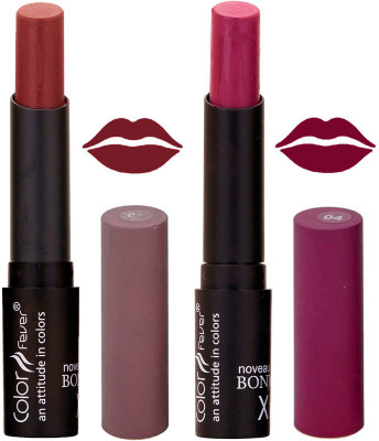 

Color Fever Brown Creamy Matte Lipstick-01-04(Brown, Purple, 7 g)