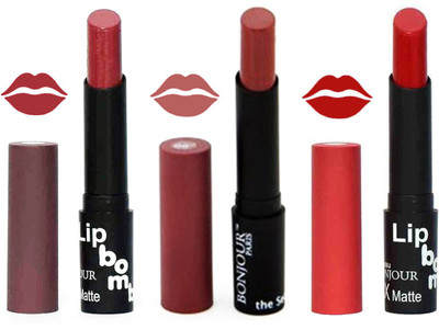 

Bonjour Paris Super Matte Lipstick Combo 139(Multicolor,, 10.5 g)