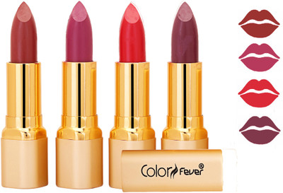 

Color Fever Exclusive Long Lasting Intense Wear Matte Lipstick (Multicolor) 49(Mauve, Plum, Red, Plum, 16.8 g)
