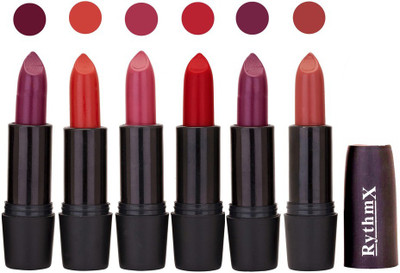 

Rythmx Multi Shade Soft Matte Lipstick (Pack of 6) 997(Shade - 037)