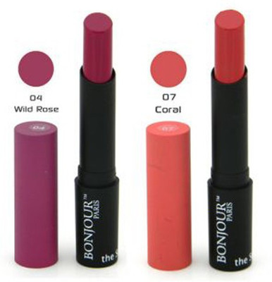 

Bonjour Paris Color Cap Lipstick 5(Purple, Peach, 8.4 g)