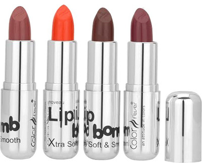 

Color Fever Silver Matte Lipstick Combo 57 16 35 14(Orange, Mauve, Chocolate, Mahroon, 16 g)