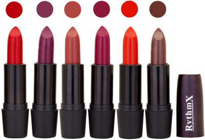 

Rythmx Multi Shade Soft Matte Lipstick (Pack of 6) 992(Shade - 032)