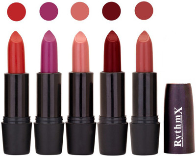 

Rythmx Hi-Defination Matte Lipstick (Pack of 5) 2158(Multicolor,, 20 g)