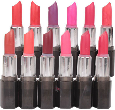 

Mars LOVEABLE LIPSTICKS Set of 12b(Multicolour, 4.5 g)