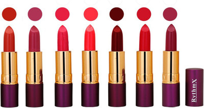 

Rythmx Premium Lipstick Combo (Pack of 7)(Orange,Plum,Pink,Neon,Maroon,Red, Purple)