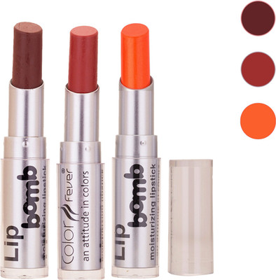 

Color Fever New Delhi Girls Selected Color Lipstick 196(Brown, Brick, Neon Red, 9.6 g)