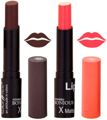 Color Fever Coffee Creamy Matte Lipstick-02-14(Coffee, Peach, 7 g)