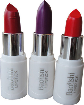 

Baolishi Long Lasting Lipstick -ad-Set of 3(Multicolor)